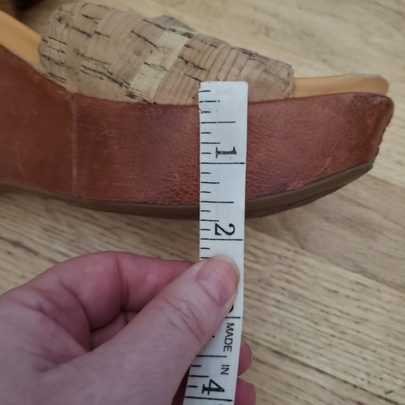 Kork-Ease Keirn Cork Leather Platform Wedge Sandal Size 9 Chunky - Picture 8 of 10